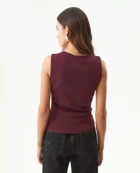 Camiseta Top Asymmetric Morado Sombrío Ultraoscuro M Chevignon