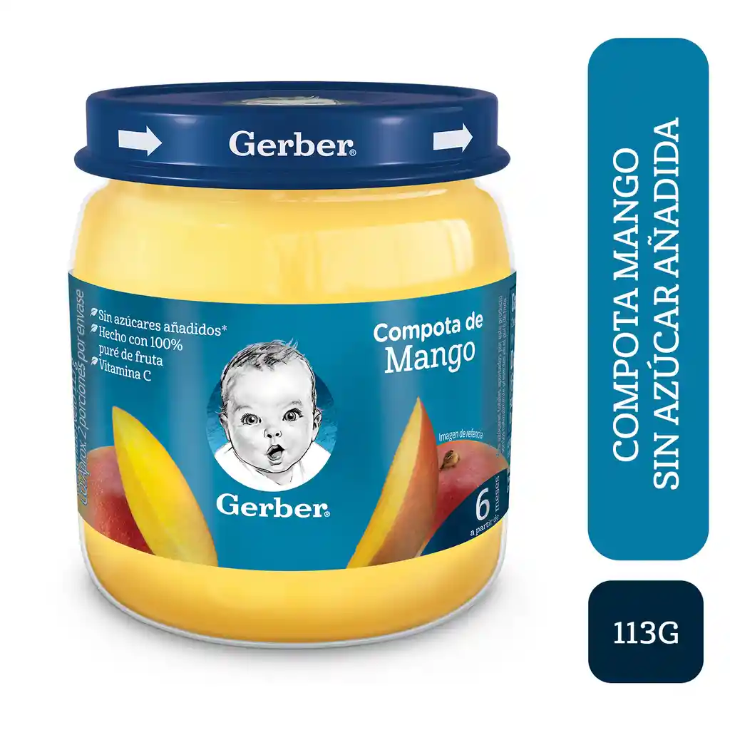 Compota GERBER de mango x 113g