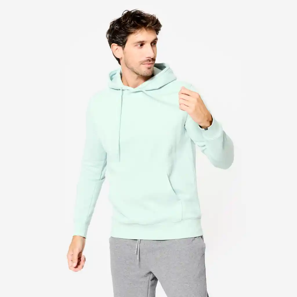 Saco Sudadera Cálido Fleece Con Capucha Para Hombre Verde