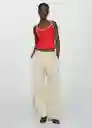 Top Ravioli Rojo Talla S Mujer Mango