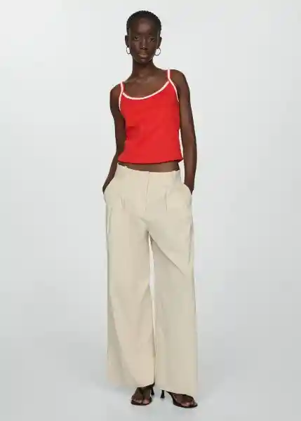 Top Ravioli Rojo Talla S Mujer Mango