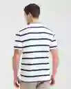 Camiseta Striped Azul Medianoche Ultra Oscuro Talla S Chevignon