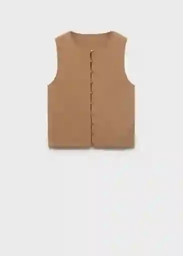 Chaleco Drop Camel Talla S Mujer Mango