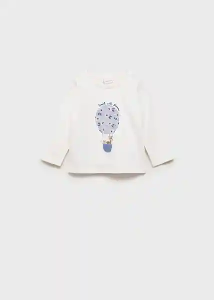 Camiseta Balloon Off White Talla 71 Niñas Mango