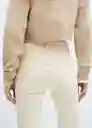 Pantalón Jean Sienna Off White Talla 40 Mujer Mango