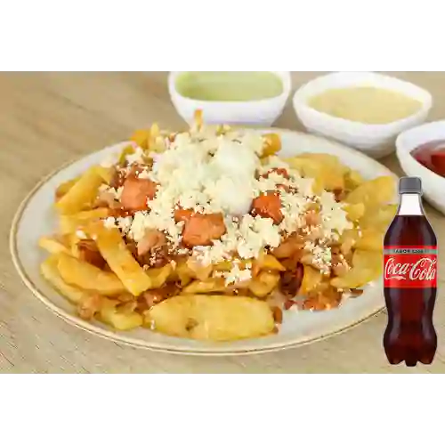 Combo Papas Old School + Coca-Cola Sabor Ligero 400 ml