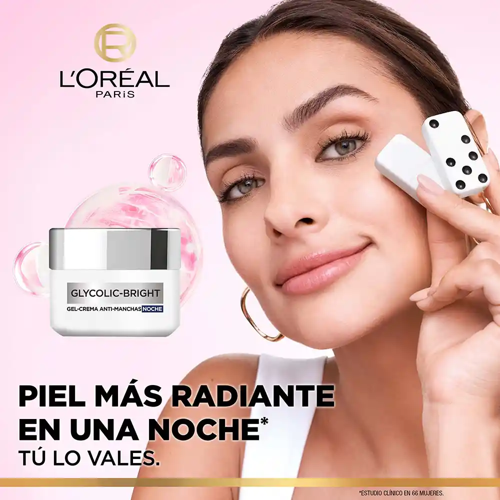 Crema Gel Noche Antimanchas Ácido Glicólico LOréal Paris 50 mL