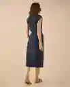 Vestido Azul Náutico Oscuro Talla M 491G011 Esprit