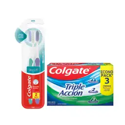 Combo Crema Dental Colgate Triple Accion + Cepillo