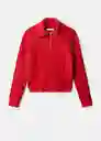 Saco Jersey Ribraid Rojo Talla L Mujer Mango
