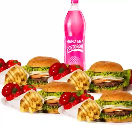 Combo Familiar Hamburguesa X4