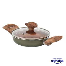 Cacerola Cuarzo Asa + Tapa Vidrio Universal