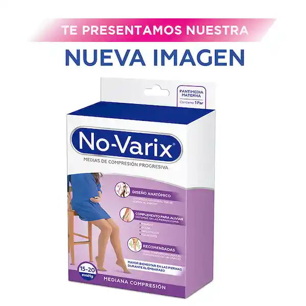 No-Varix Pantimedia Materna Transparente 15-20 mm/hg Beige L