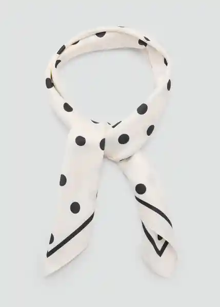 Pañuelo Topitos Crudo Talla 99 Mujer Mango