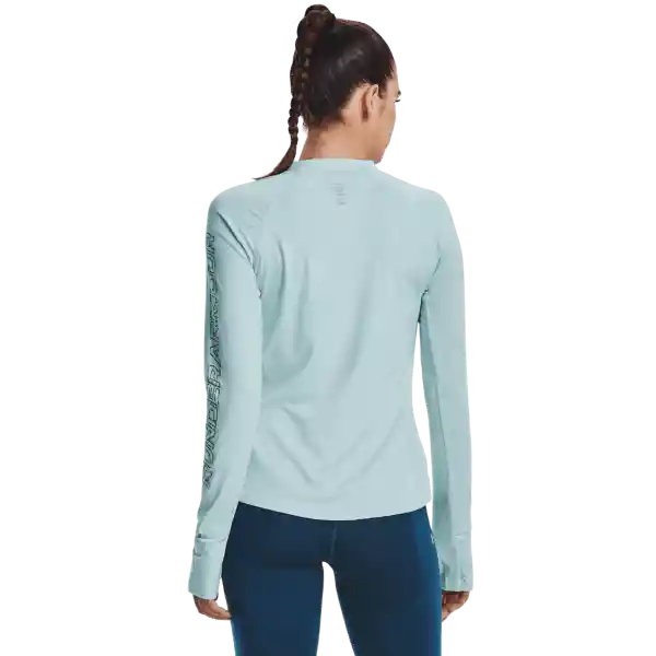 Under Armour Camiseta Outrun The Cold ls Azul Mujer Talla MD