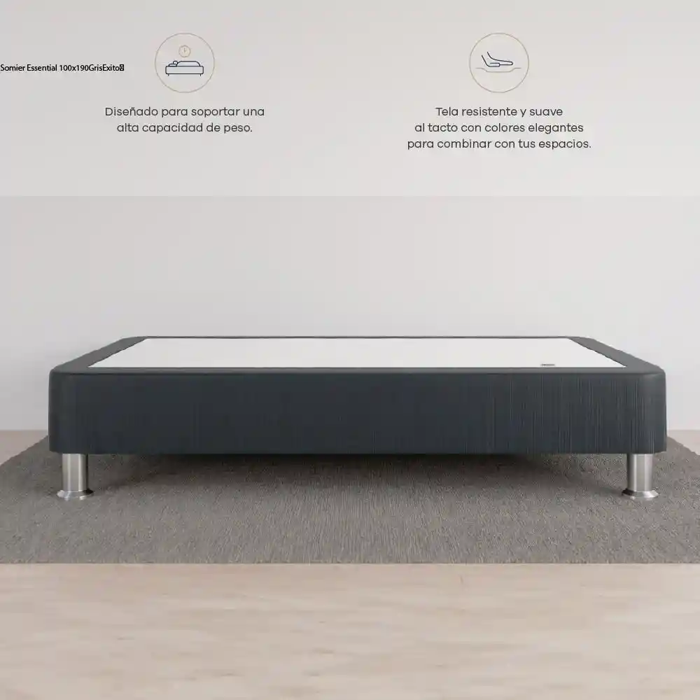 Sommier Essencial Gris 120x190 Comodisimos Esegf0090pme14