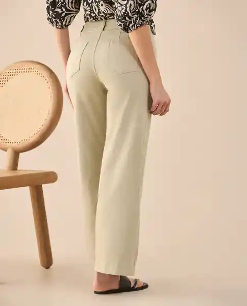 Pantalón Beige Perlado Claro Talla 12 631G025 Esprit