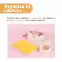 Organizador Plástico Apilable Escritorio Macaron Blanco Miniso