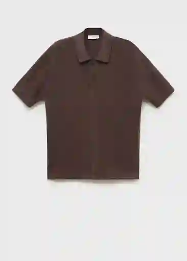 Camisa Canario Chocolate Talla S Hombre Mango