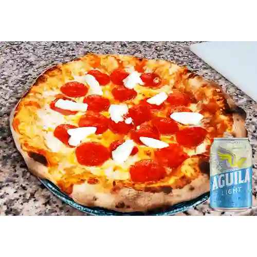 Cmb pzz ppprn+cerveza águila light 330ml