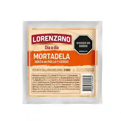 Lorenzano Mortadela Mixta Pollo y Cerdo