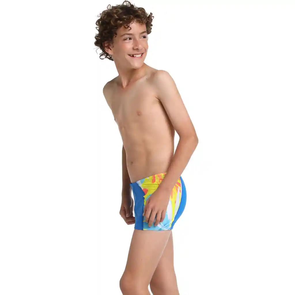 Pantaloneta de Baño Aquashort Punch Palm Junior Masculino Azul-10