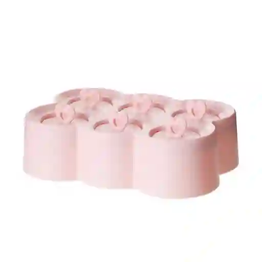 Miniso Molde Para Cubos de Hielo Con 6 Espacios Rosa