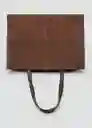 Bolso G Fes Chocolate Talla 99 Mujer Mango