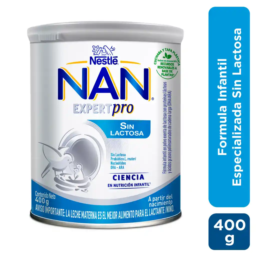Fórmula infantil NAN EXPERTPRO Sin Lactosa x 400g