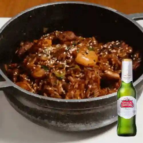 Combo Arroz Chaufa Mixto + Stella Artois Bot. 330ml