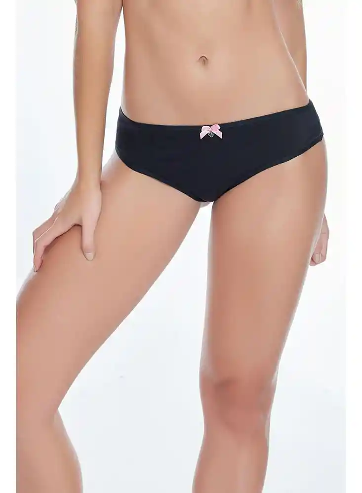 Panty Cachetero Para Mujer S - Negro