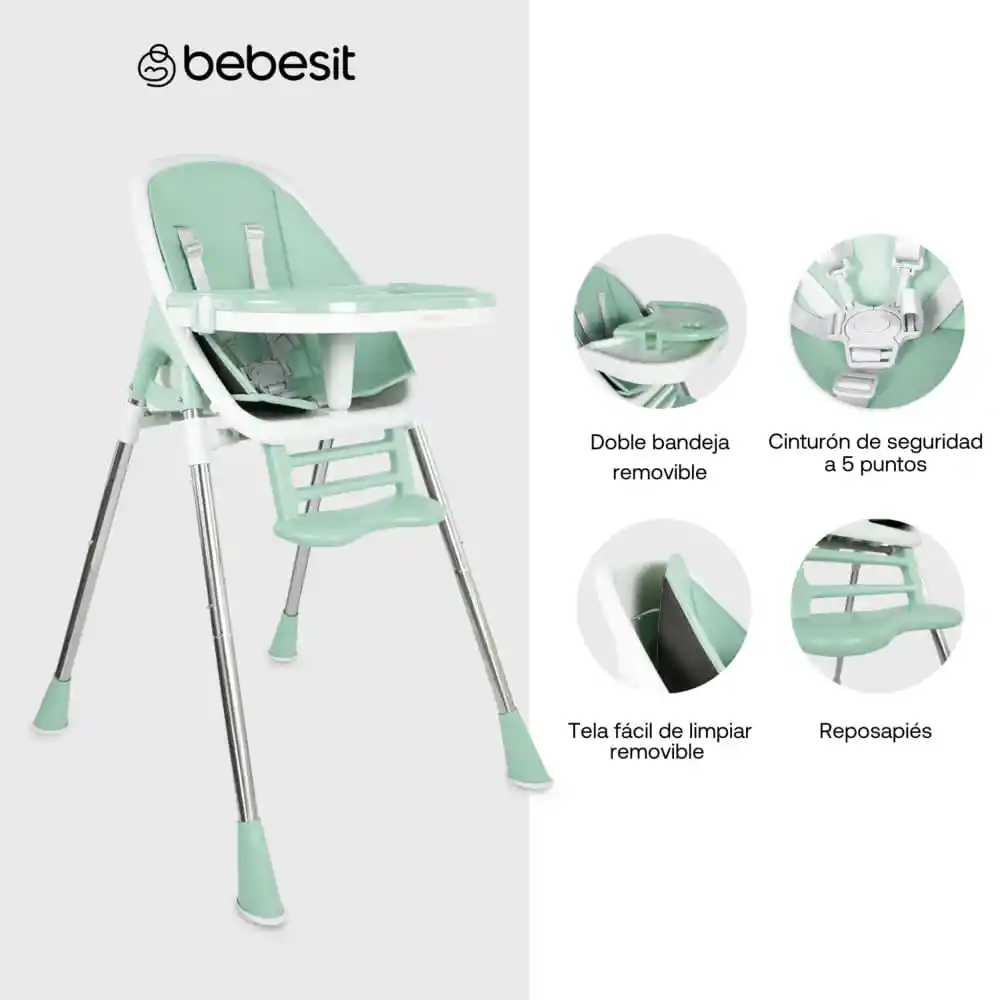 Silla Comedor Baby Dinner Verde Bebesit