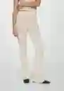 Pantalón Nicole Piedra Talla M Mujer Mango