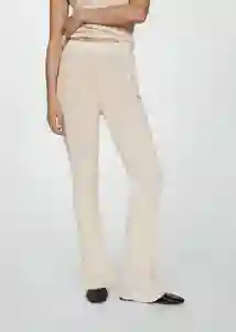 Pantalón Nicole Piedra Talla M Mujer Mango