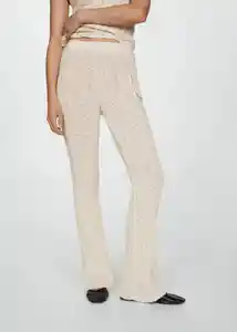 Pantalón Nicole Piedra Talla M Mujer Mango