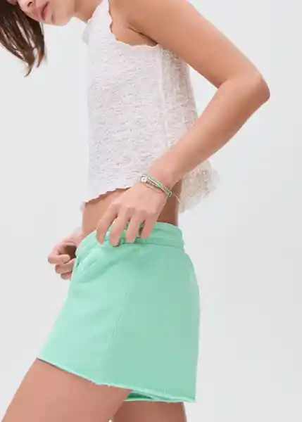 Short Fluorp Verde Talla 22 Teen Niñas Mango