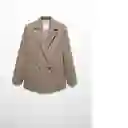 Blazer Americana Charlott Marron Talla 27 Mujer Mango