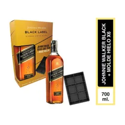 Pack Whisky Johnnie Walker Black Label 700 Ml + Molde Hielo
