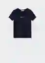 Camiseta Mangolog-H Navy Talla XL Mujer Mango