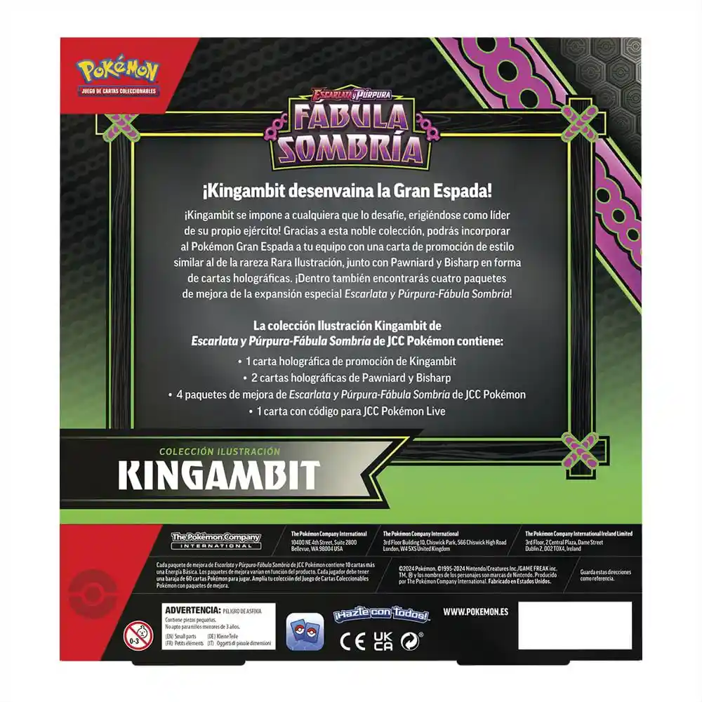 Cartas de Pokemon Tcg Scarlet/violet Shrouded Fable Kingambit Illustration Collection Spa