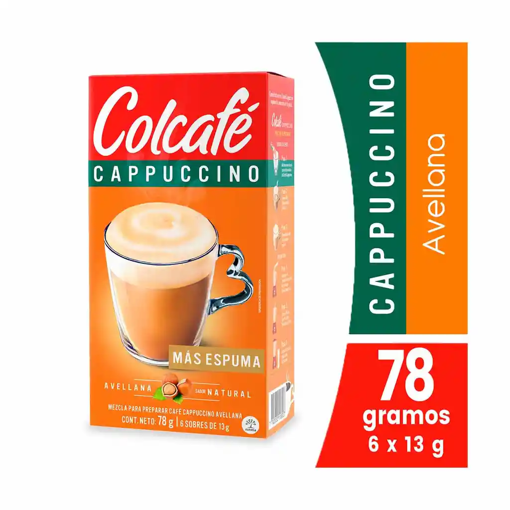 Colcafé Mezcla para Preparar Café Cappuccino Avellana