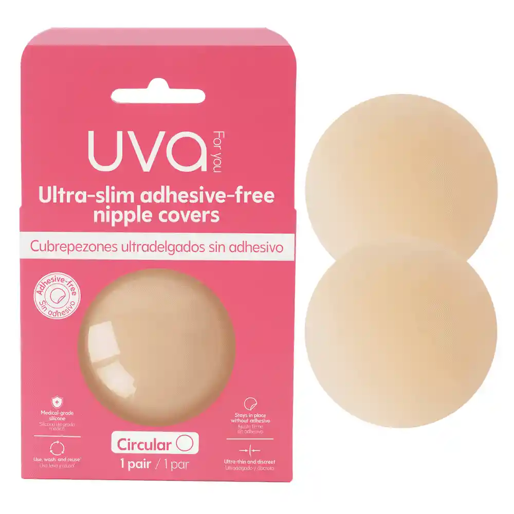 Uva Cubrepezones Circulares Nude Sin Adhesivo