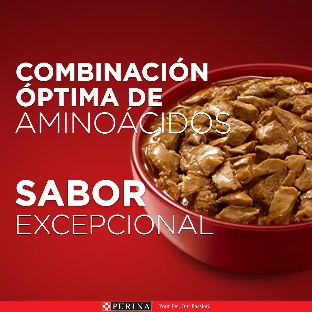 Comida húmeda para perros cachorros y adultos sabor a Carne, pollo y cordero Purina One x 85gr