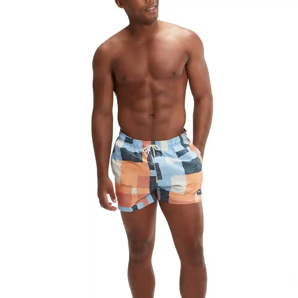 Pantaloneta Digital Printed Leisure 14 Pulgadas Hombre Naranja-m