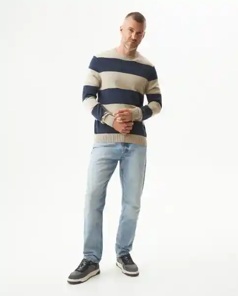 Suéter Retro Masculino Azul Marruecos Oscuro Talla S Chevignon