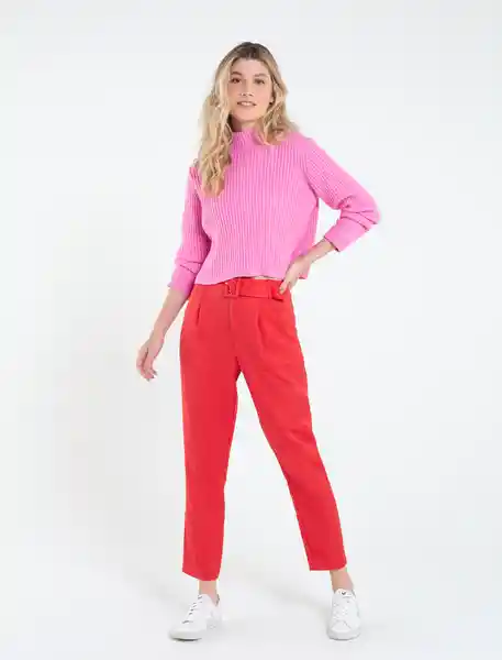 Pantalón Susi Mujer Rojo Marte Oscuro Talla 12 Naf Naf