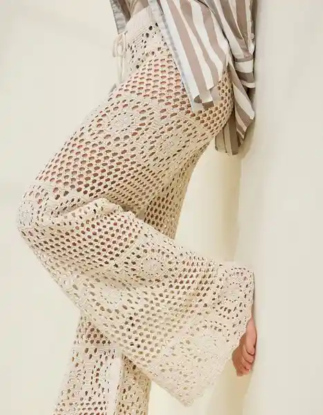 Pantalón Aerie Beige Talla: SM REGULAR 8501109 American Eagle