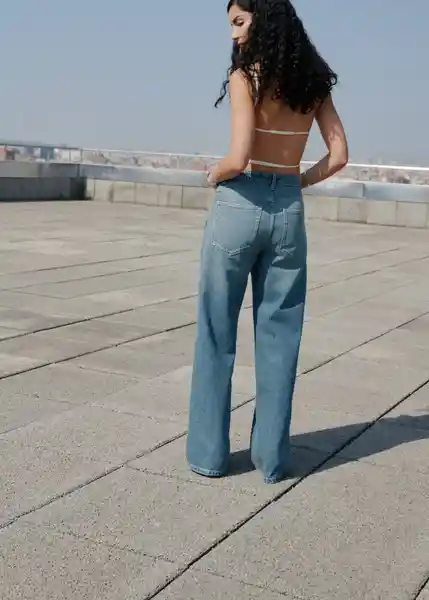Jean Niki Tejano Medio Talla 40 Mujer Mango