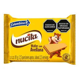 Colombina Nucita Galleta Wafer con Crema Sabor a Avellana