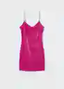 Vestido Xmila Fucsia Talla L Mujer Mango